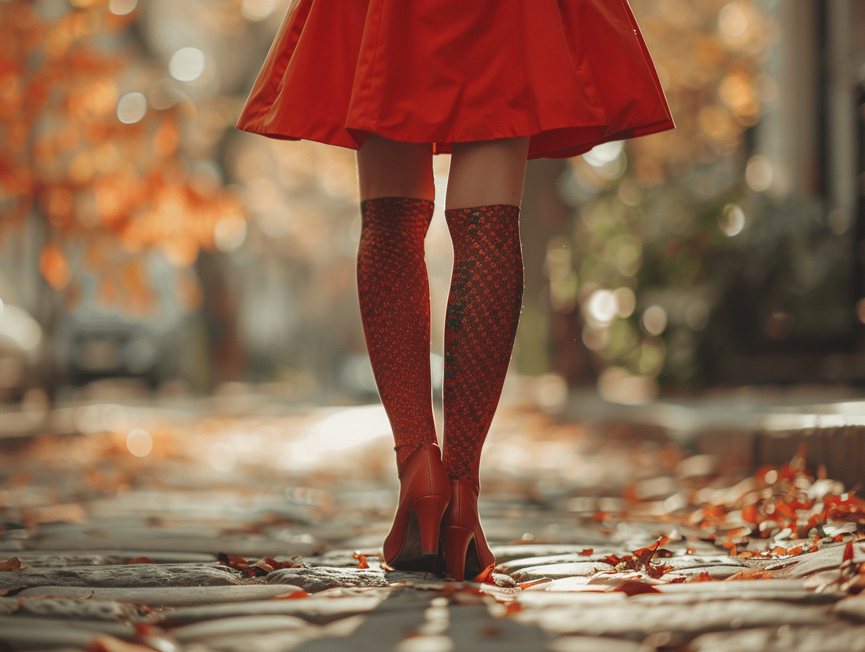 Choix de collants adaptés pour accompagner une robe rouge