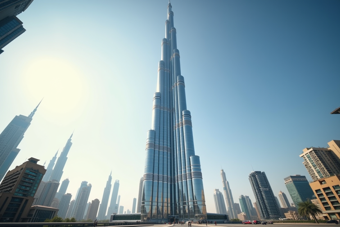 Tour Almas sur la skyline de Dubaï en journée